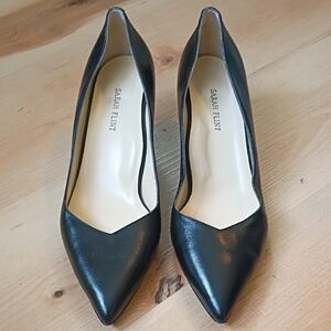 Sarah Flint Black Pointed Toe Perfect Pump EU 43